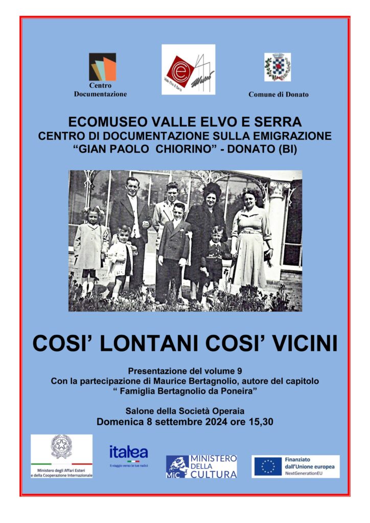 So far, so close: the ninth volume dedicated to Biella emigration